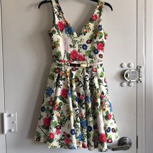 Flower peplum dress